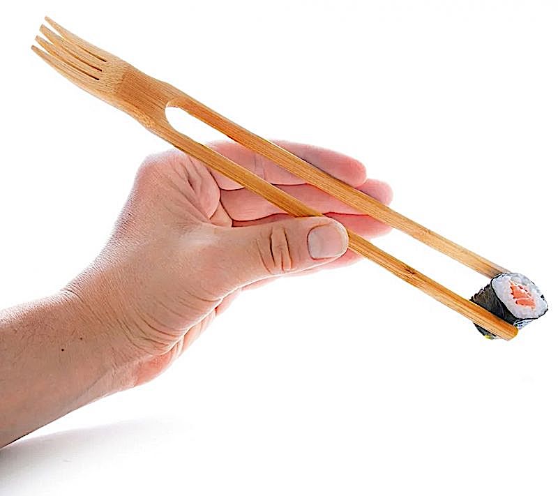 Muka Set Posate Portatili Da Viaggio In Acciaio Inox 18/8 - Forchetta, Cucchiaio E Bacchette Con Custodia - Riutilizzabili Per Picnic, Ufficio, Scuola - Argento