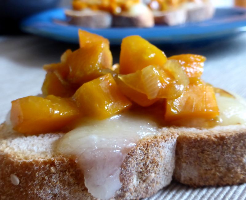 Ricetta Crostino di zucca e pancetta croccante